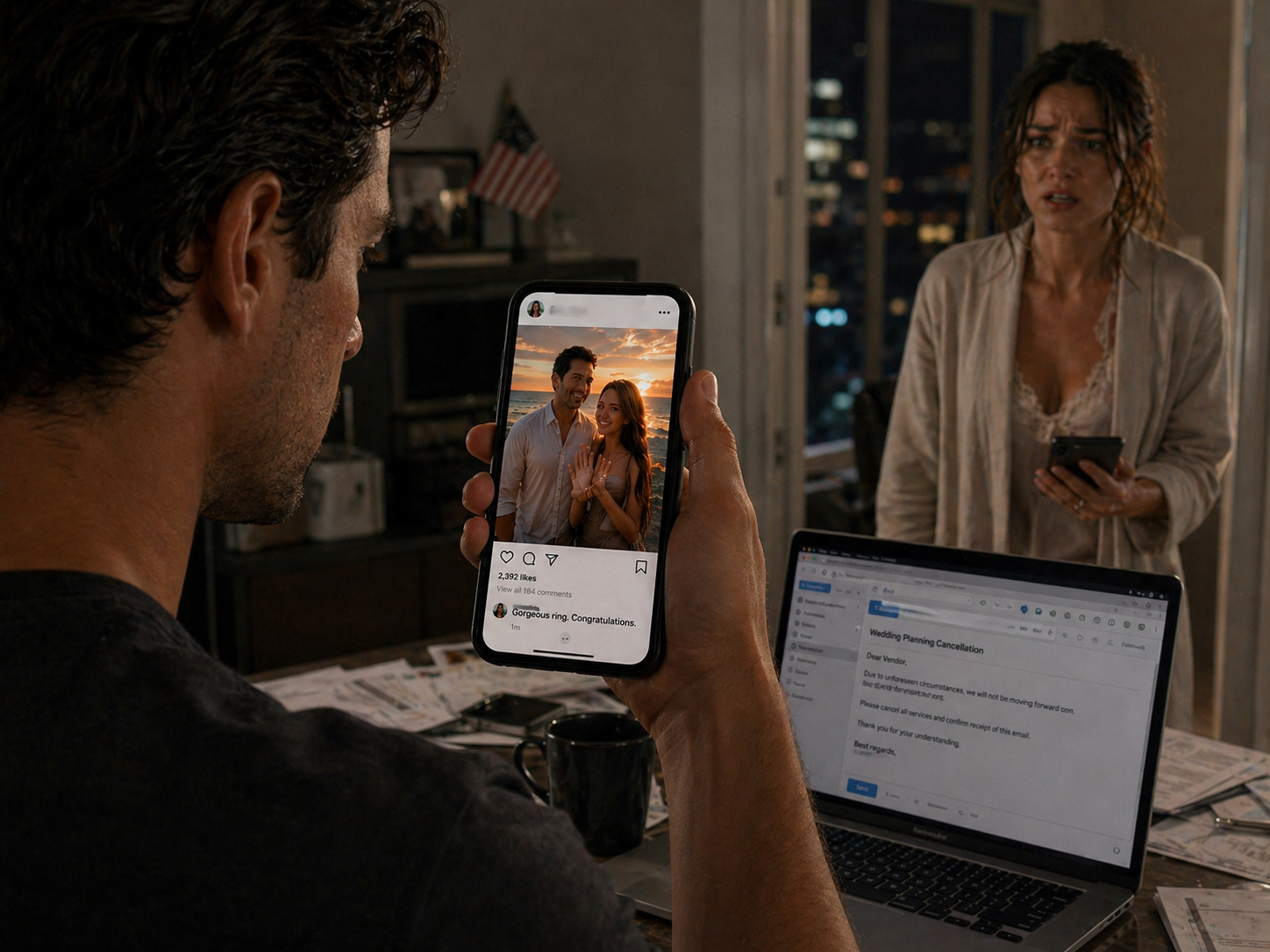 She Posted Another Man’s Engagement Ring… So I Commented “Congratulations” and Canceled Our Wedding in Front of Everyone
